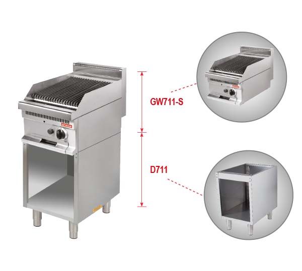 HOTMAX 700 GAS VAPOR GRILL GW711-S