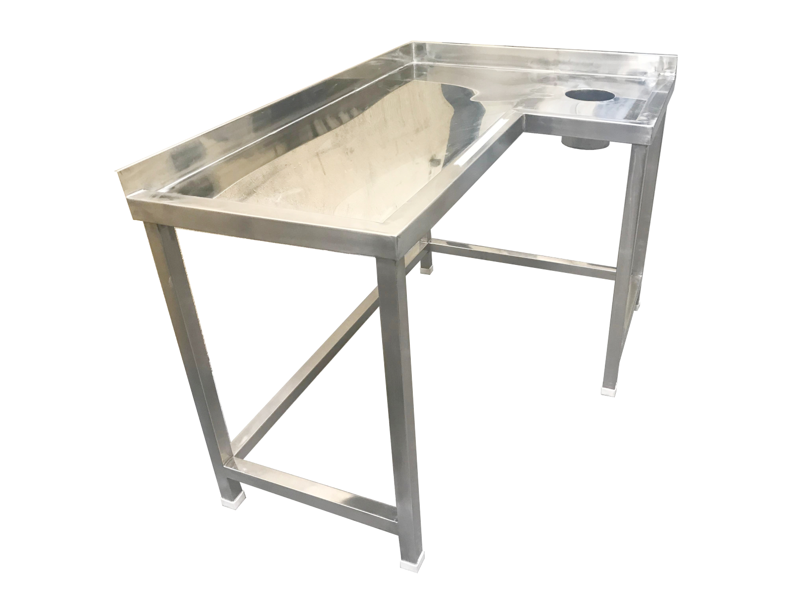 stainless steel L-shaped dump table